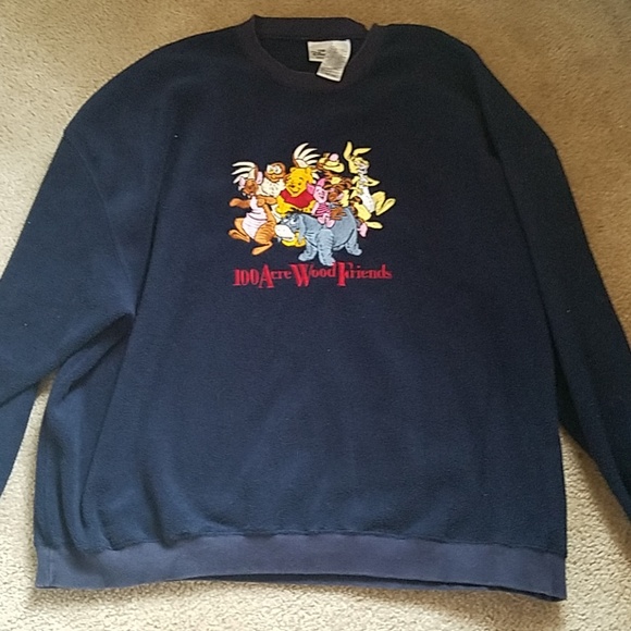 winnie the pooh embroidered sweatshirt